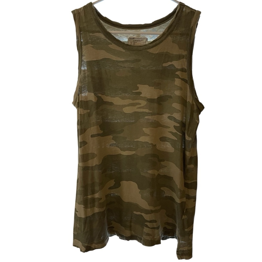 Current/Elliott Green and Brown Muscle Tee